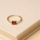 Octagon Cut Garnet Ring