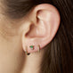 Rainbow Sapphire Pave Huggie Earrings