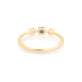 Tri Blue Sapphire and White Topaz Ring