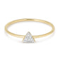 Pave Triangle Ring