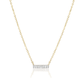 Stone and Strand 10K Yellow Gold Tiny Pave Diamond Bar Necklace Close Up Image