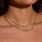 Image of 10K Yellow Gold Rainbow Bright Tennis Necklace with Stone and Strand Necklaces