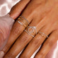 Rose Gold Marquise and Round Shape Pave Diamond Eternity Band