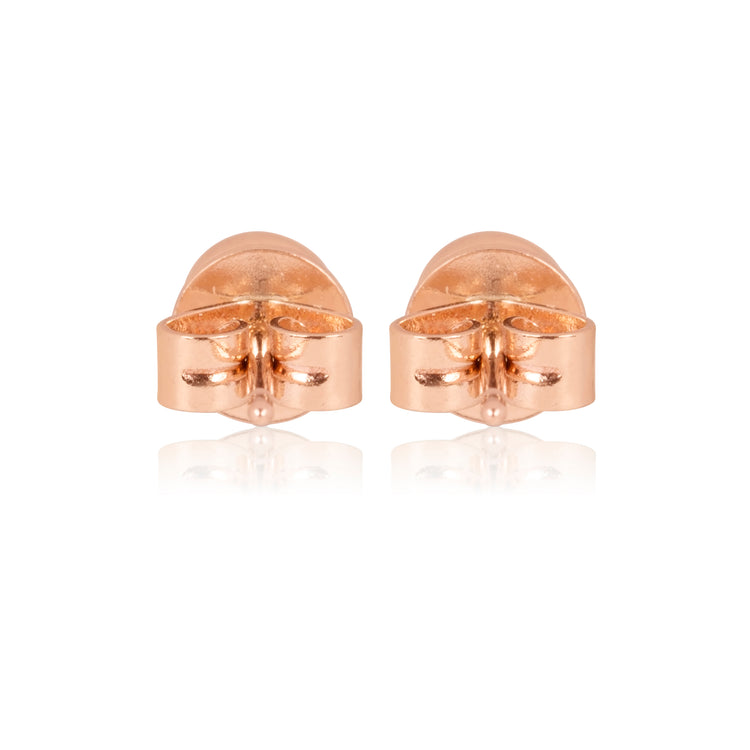 Rose Gold Pave Diamond Disc Earrings