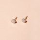 Rose Gold Pave Diamond Disc Earrings