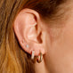 Rose Gold Pave Diamond Disc Earrings