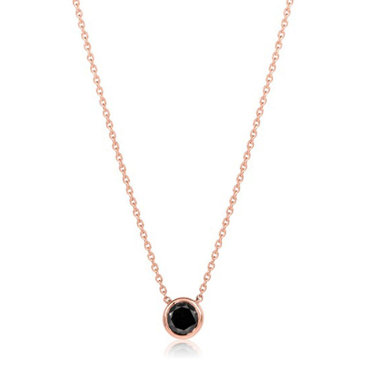 Small Black Diamond Necklace
