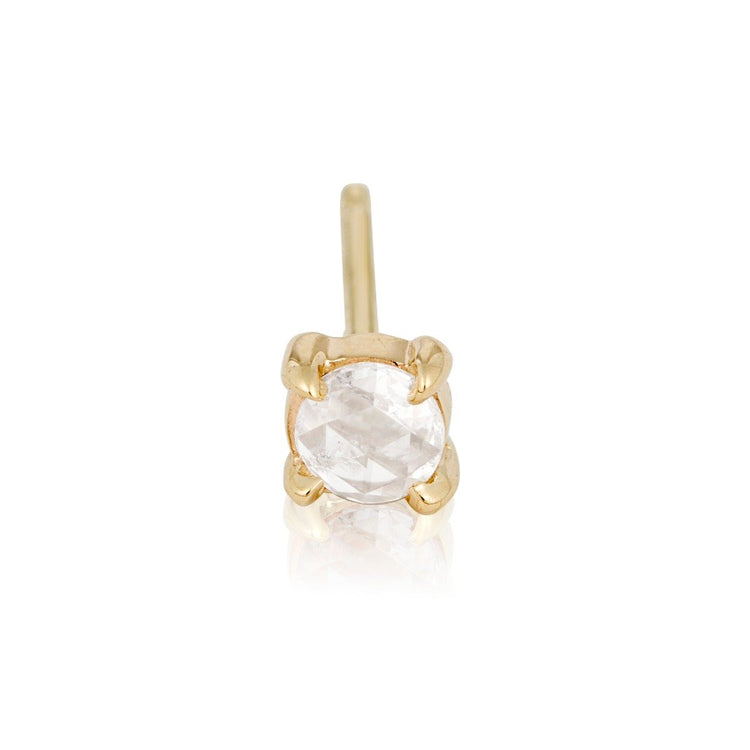 Stone and Strand 14K Yellow Gold Rosecut Diamond Stud Front Image