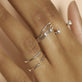 Tiny Princess Diamond Ring - On body