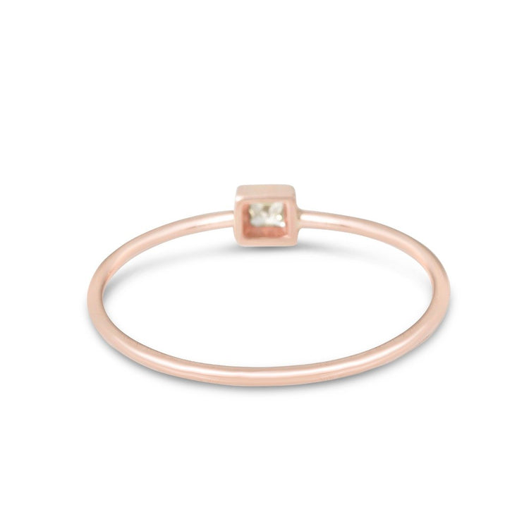 TIny Princess Diamond Ring - STONE AND STRAND