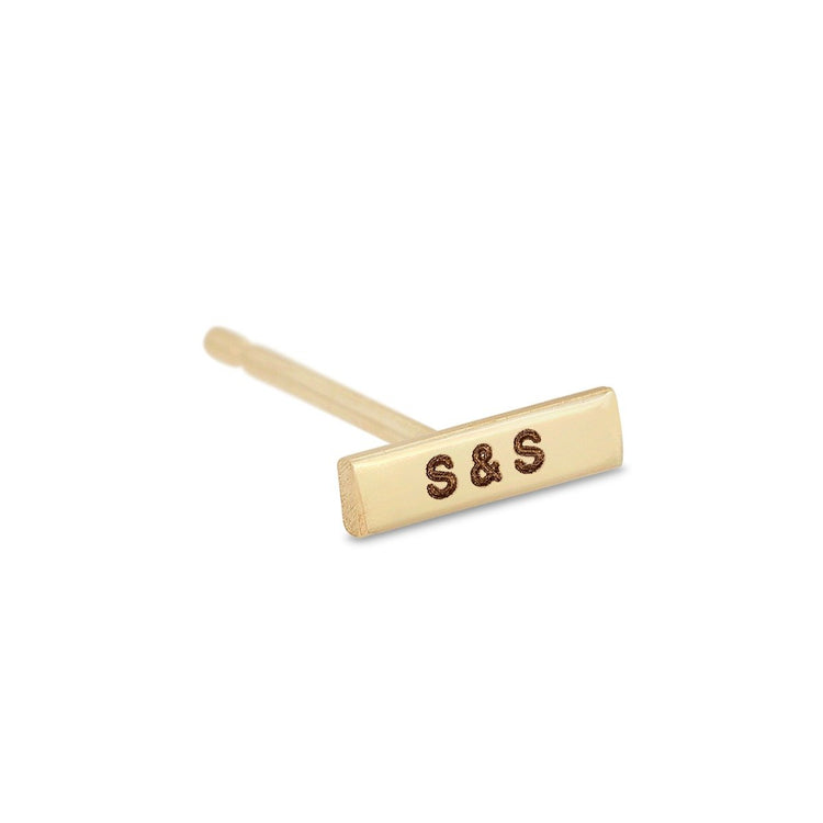 Medium Bar Stud Earring