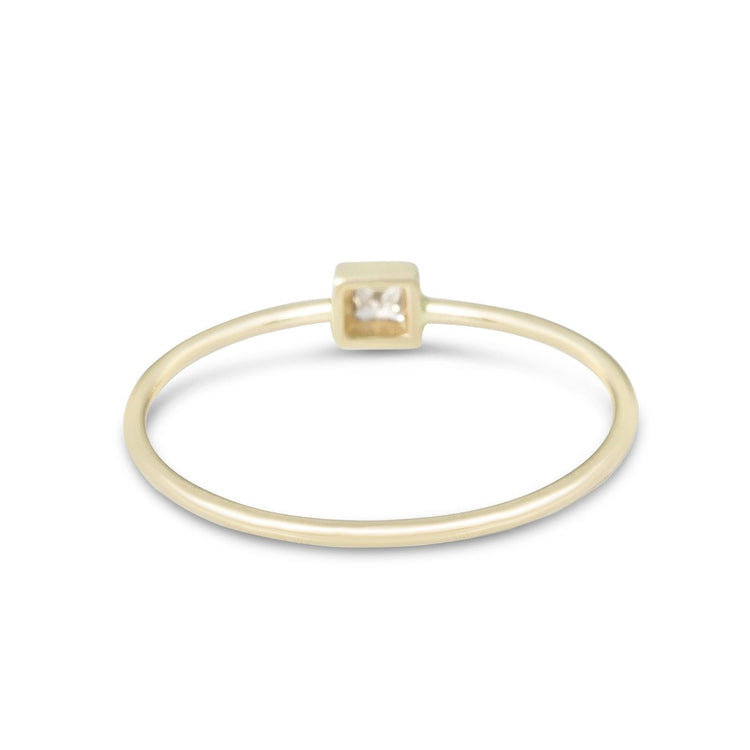 TIny Princess Diamond Ring - STONE AND STRAND