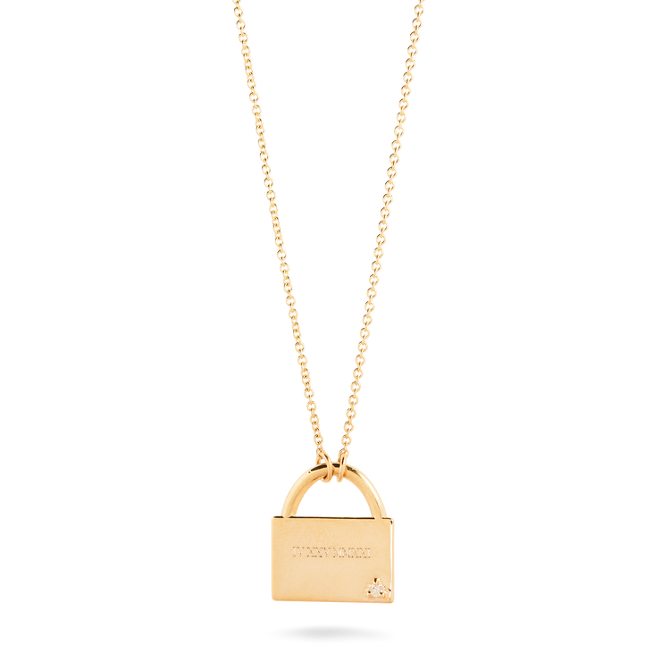 Stone and Strand 10K Yellow Gold Save the Date Necklace Front Image