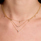 Diamond Triad Necklace - On  body