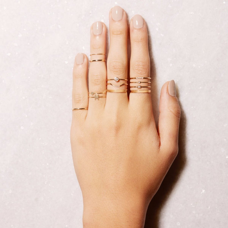 TIny Princess Diamond Ring - STONE AND STRAND