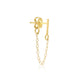 Gold Bar Front To Back Chain Earring