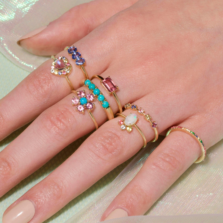 Turquoise Daisy Days Band