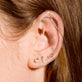 White Gold Medium Bar Stud Earring with Diamond