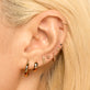 White Gold Medium Bar Stud Earring with Diamond