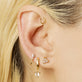 White Topaz Triad Piercing Earring