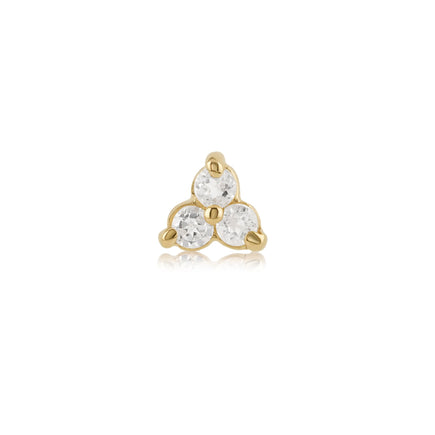 White Topaz Triad Piercing Earring – STONE AND STRAND