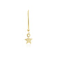 gold hoop earring with star charm